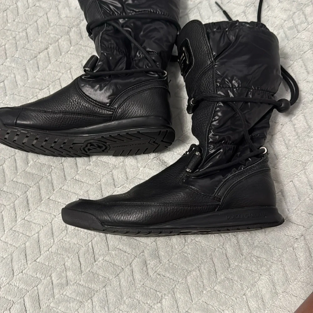 Dolce & Gabbana Black Leather Women's Boots Sz 36